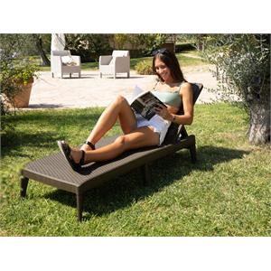 LETTINO PRENDISOLE DA GIARDINO TOOMAX NUMANA IN RATTAN MARRONE in Arredamento giardino