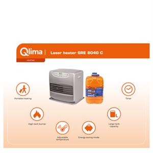 STUFA A COMBUSTIBILE LIQUIDO QLIMA SRE 8040 C ARGENTO in Stufe e clima