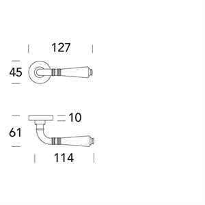 MANIGLIA PER PORTA INTERNA REGUITTI GINEVRA 040 / 416 IN OTTONE ANTICATO in Ferramenta