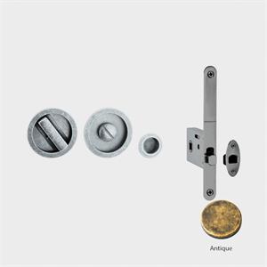 KIT MANIGLIA PER PORTA SCORREVOLE CON SERRATURA - BRONZO ANTICATO in Ferramenta