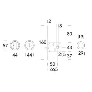 KIT MANIGLIA PER PORTA SCORREVOLE CON SERRATURA - BRONZO ANTICATO in Ferramenta