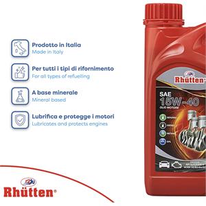 OLIO MOTORE 15W40 RHUTTEN - 4 LITRI in Accessori auto e moto