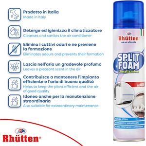 SCHIUMA SPRAY SPLIT FOAM IGIENIZZANTE CONDIZIONATORI - 400 ML in Stufe e clima