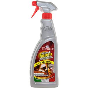 ACCENDIFUOCO RHUTTEN LIQUIDO SPRAY PER LEGNA E CARBONELLA 750ML in Arredamento giardino