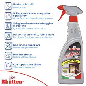 DETERGENTE PER FULIGGINE RHUTTEN FULIGGI STOP 750ML in Stufe e clima