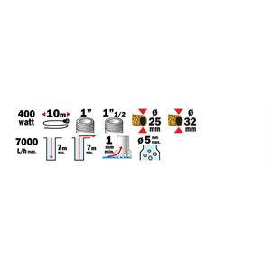 POMPA DRENAGGIO ACQUA 400W - 1MM in Giardinaggio