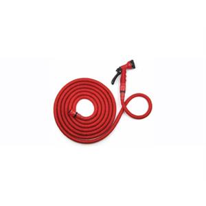 TUBO IRRIGAZIONE ESTENSIBILE 5-15 MT - KIT CON PISTOLA - ROSSO in Giardinaggio