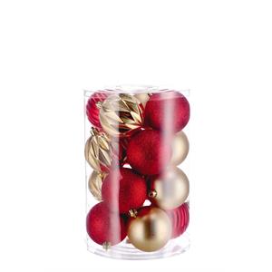 SET 16 PALLINE DI NATALE ROSSE E ORO - ø8 CM in Natale