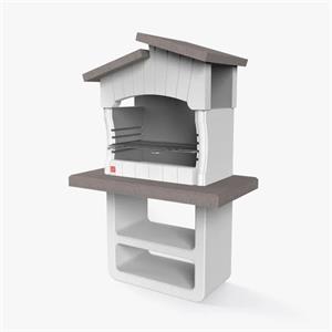 BARBECUE IN MURATURA SAROM ZARA 67X40 CON TETTO in Arredamento giardino