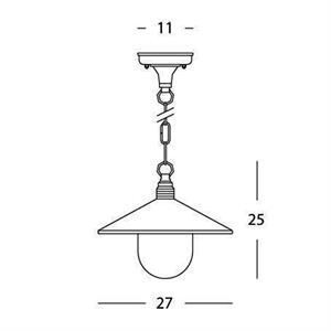 LAMPADA A SOSPENSIONE DA ESTERNO - LINEA SPECTRE - E27 in Illuminazione