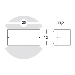 APPLIQUE DA PARETE UMBE CHIUSA - E27 - GRAFITE in Illuminazione