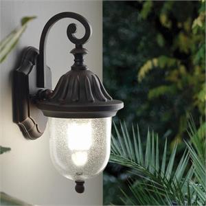 APPLIQUE DA PARETE IN BASSO - RAIN - E27 - RUGGINE in Illuminazione