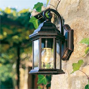 APPLIQUE DA PARETE IN BASSO RUDE - E27 - RUGGINE in Illuminazione