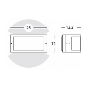 APPLIQUE DA PARETE UMBE APERTA - E27 - ALLUMINIO in Illuminazione