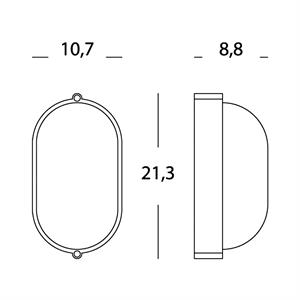 PLAFONIERA DA ESTERNO - INDUSTRIALE OVALE - E27 - BIANCO in Illuminazione