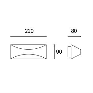APPLIQUE DA PARETE LED - MOON - 6W - 4000K - MARRONE in Illuminazione