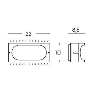 APPLIQUE DA PARETE E27 DIVE BIANCO in Illuminazione
