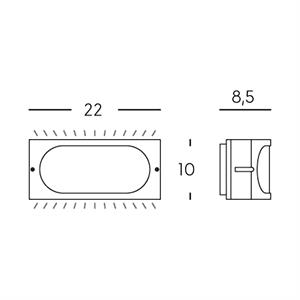 APPLIQUE DA PARETE E27 DIVE GRAFITE in Illuminazione