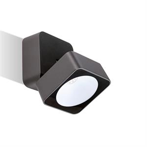 PUNTO LUCE LED - APPLIQUE DA ESTERNO E INTERNO - QUADRO - 7W - 4000K - GRAFITE in Illuminazione