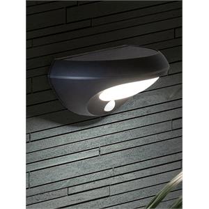 APPLIQUE DA ESTERNO SOLARE LED - OVVO - 9W - 4000K - GRAFITE in Illuminazione