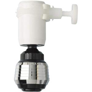 SIROFLEX CANNUCCIA CON SNODO PER RUBINETTI LISCI 9CM BIANCA CON DOCCETTA CROMATA in Bagno e arredo bagno