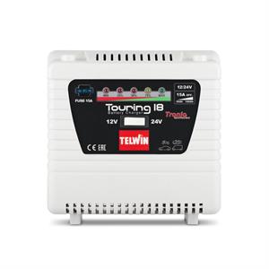 CARICABATTERIA AUTO TELWIN TOURING 18 230V 12V/24V in Accessori auto e moto