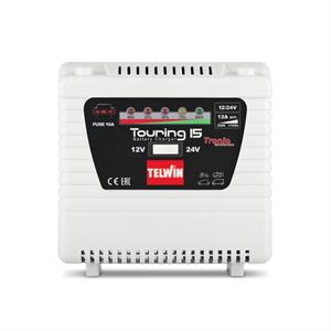 CARICABATTERIA AUTO TELWIN TOURING 15 230V 12V/24V in Accessori auto e moto
