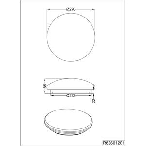 PLAFONIERA LED PUTZ II  DIFFUSORE BIANCO DIAMETRO 28 CM. in Illuminazione