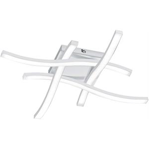 PLAFONIERA ROUTE LED 4 BACCHETTE ONDULATE BIANCA 45,2CMX45,2CM in Illuminazione