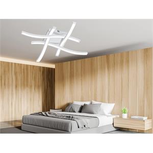 PLAFONIERA ROUTE LED 4 BACCHETTE ONDULATE BIANCA 45,2CMX45,2CM in Illuminazione