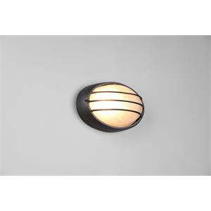APPLIQUE DA PARETE OVALE 21,3 CM - TIRSO - E27 - NERO OPACO in Illuminazione