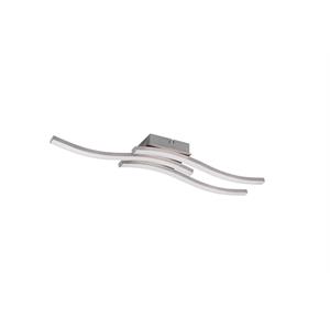 PLAFONIERA LED ROUTE 3 BACCHETTE ONDULATE ACCIAIO SATINATO LUNGHEZZA 54CM in Illuminazione