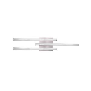 PLAFONIERA LED ROUTE 3 BACCHETTE ONDULATE ACCIAIO SATINATO LUNGHEZZA 54CM in Illuminazione