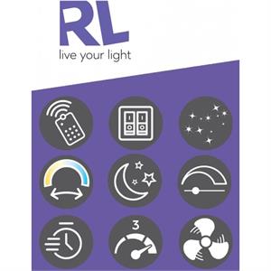 PLAFONIERA STRALSUND VENTILATORE LED EFFETTO CIELO STELLATO RGB DIAMETRO 50 CM. in Illuminazione