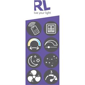 PLAFONIERA VISBY VENTILATORE LED EFFETTO CIELO STELLATO DIAMETRO 60 CM. in Illuminazione