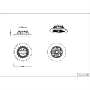 PLAFONIERA STRALSUND VENTILATORE LED EFFETTO CIELO STELLATO DIAMETRO 50 CM. in Illuminazione