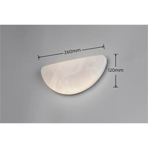 UMBRIA - PLAFONIERA MEZZALUNA LED - EFFETTO ALABASTRO - L26 CM - 9W - 1200 LM - 4000K in Illuminazione
