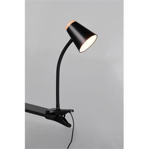 LAMPADA A MORSETTO LED - FLESSIBILE - 500 LUMEN - 3000K - PONGO - NERA in Illuminazione