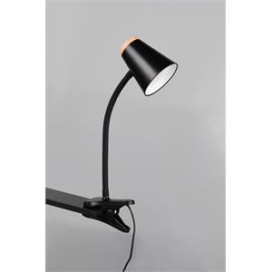 LAMPADA A MORSETTO LED - FLESSIBILE - 500 LUMEN - 3000K - PONGO - NERA in Illuminazione