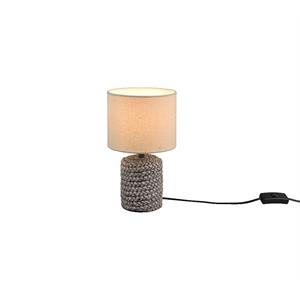 LAMPADA DA TAVOLO IN CERAMICA SOGGIORNO DI DESIGN TRIO MALA MARRONE in Illuminazione