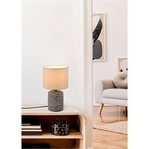 LAMPADA DA TAVOLO IN CERAMICA SOGGIORNO DI DESIGN TRIO MALA MARRONE in Illuminazione