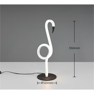 INGO LAMPADA DA TAVOLO LED FENICOTTERO CON FINITURA BIANCA H.35CM incl.1x6W LED/550Lm/3000K in Illuminazione