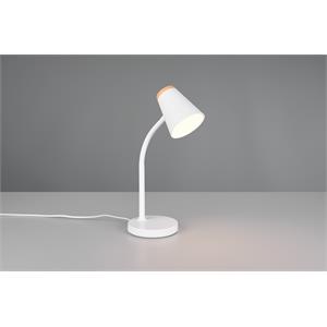 LAMPADA DA STUDIO LED BIANCA CON BASE - BRACCIO FLESSIBILE - H36 CM - 500 LUMEN - 3000K - PONGO in Illuminazione