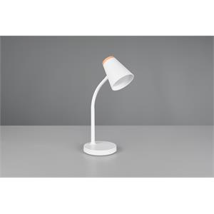 LAMPADA DA STUDIO LED BIANCA CON BASE - BRACCIO FLESSIBILE - H36 CM - 500 LUMEN - 3000K - PONGO in Illuminazione