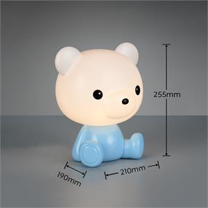 LAMPADA DA COMODINO CAMERA DA LETTO BAMBINI - AZZURRA - 3000K - CUTIE in Illuminazione