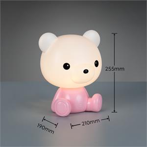 LAMPADA DA COMODINO CAMERA DA LETTO BAMBINI - ROSA - 3000K - CUTIE in Illuminazione