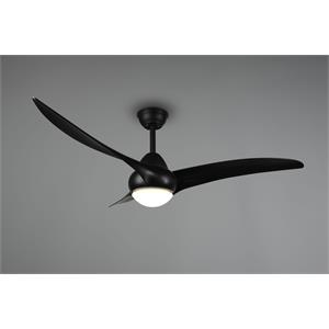 VENTILATORE DA SOFFITTO ALESUND CON PLAFONIERA LED NERO OPACO in Illuminazione