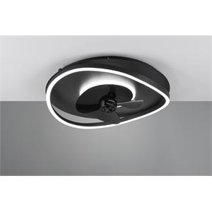 PLAFONIERA VENTILATORE LED SORTLAND ONDA NERO OPACO in Illuminazione