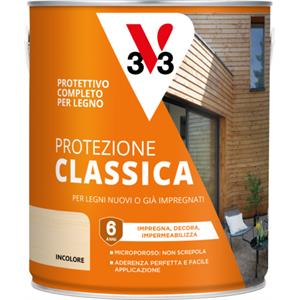 V33 PROTETTIVO COMPLETO PER LEGNO EXPERT A SOLVENTE 0.75LT CASTAGNO CHIARO in Vernici