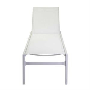 LETTINO PRENDISOLE DA GIARDINO IN ALLUMINIO BIANCO in Arredamento giardino